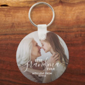 Best Grandma Ever Persoonlijke foto Sleutelhanger (Voorkant)