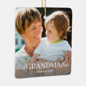 Best GRANDMA Ever Photo Ceramic Ornament (Rechts)