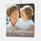 Best GRANDMA Ever Photo Ceramic Ornament (Links)