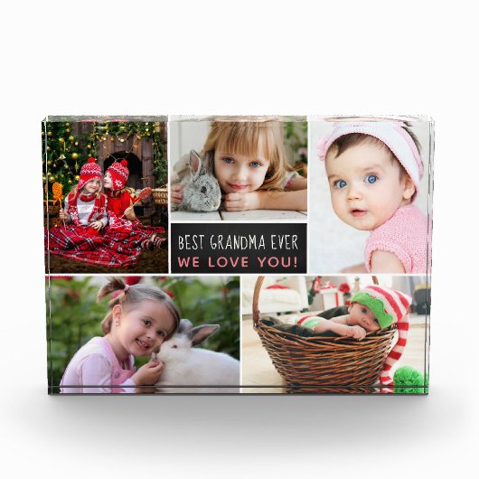 Best Grandma Ever Photo Collage Fotoblokken (Voorkant)