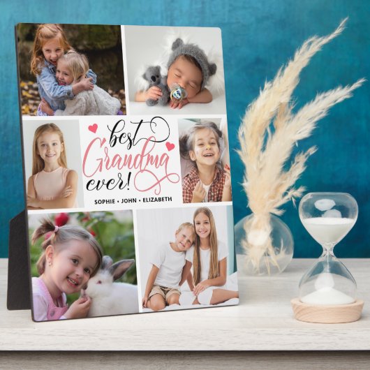 Best Grandma Ever Photo Collage Fotoplaat (Zijkant)