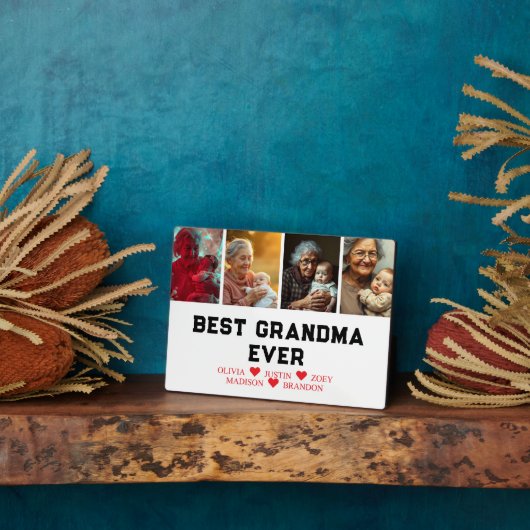 Best Grandma Ever Photo Collage Fotoplaat (Zijkant)