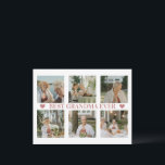 Best Grandma Ever Photo Collage – Gift with Hearts Feestdagenkaart<br><div class="desc">Send love across the miles with this personalized holiday postcard designed especially for a wonderful grandmother. Featuring a custom photo collage and the heartfelt message “Best Grandma Ever” placed at the center with two sweet heart accents, this postcard turns holiday greetings into a keepsake. Perfect for Christmas, holidays, Grandparents’ Day,...</div>