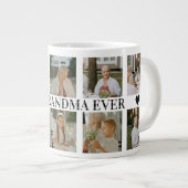 Best Grandma Ever Photo Collage – Gift with Hearts Grote Koffiekop (Voorkant rechts)