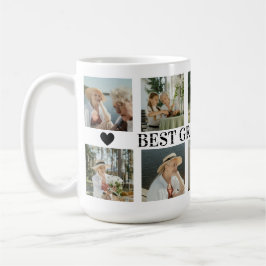 Best Grandma Ever Photo Collage – Gift with Hearts Koffiemok
