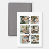 Best Grandma Ever Photo Collage – Gift with Hearts Magneet (Voorkant / Achterkant)