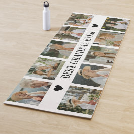 Best Grandma Ever Photo Collage – Gift with Hearts Yogamat