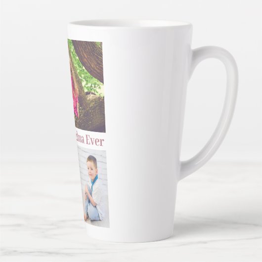 Best Grandma Ever Photo Collage Latte Mok (Rechts)