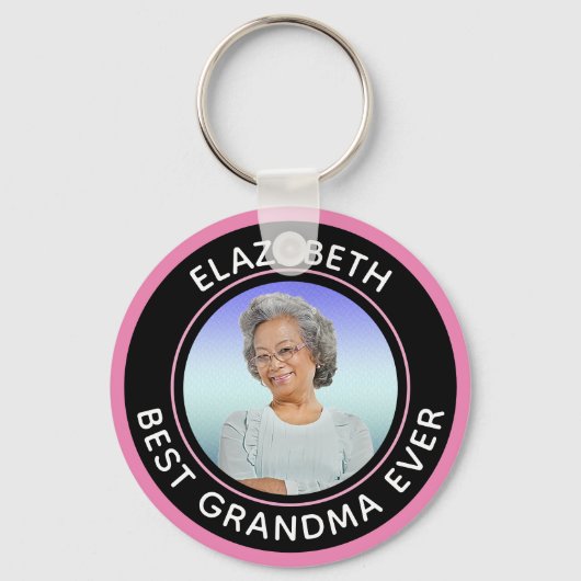 Best Grandma Ever Photo Golfer Personalize Sleutelhanger (Voorkant)