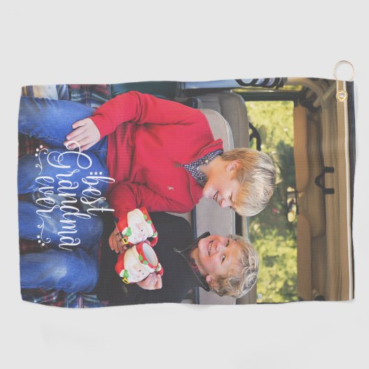 Best Grandma Ever Photo Golfhanddoek (Horizontaal)