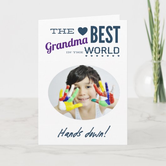 Best Grandma Ever Photo Kaart (Voorkant)