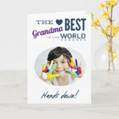 Best Grandma Ever Photo Kaart (Gele Bloem)