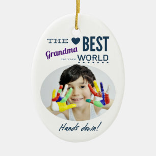 Best Grandma Ever Photo Keramisch Ornament