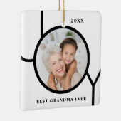 Best Grandma Ever Photo Kerstmis Keramisch Ornament (Rechts)
