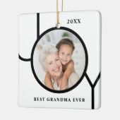 Best Grandma Ever Photo Kerstmis Keramisch Ornament (Links)