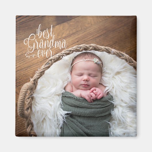 Best Grandma Ever Photo Magneet (Voorkant)