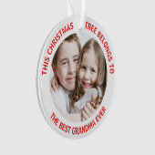 Best Grandma Ever Photo Ornament (voorkant)