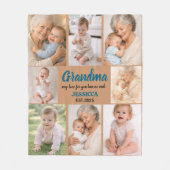 Best Grandma Ever Photo | Personalized Grandparent Fleece Deken (Voorkant)