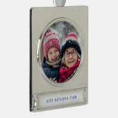 Best Grandma Ever Photo Verzilverd Banner Ornament (Rechts)