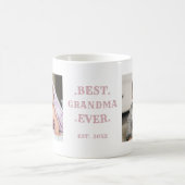 Best Grandma Ever Pink Birthday Twee foto Koffiemok (Center)