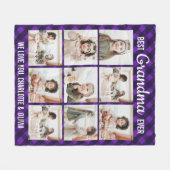 Best Grandma Ever Pset Custom 9 Fotogrootmoeder Fleece Deken (Voorkant (Horizontaal))