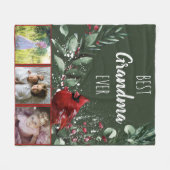 Best Grandma Ever  Red Cardinale Fotografie Fleece Deken (Voorkant (Horizontaal))