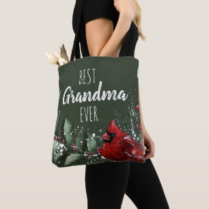 Best Grandma Ever Red Cardinale Fotografie Tote Bag