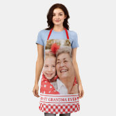 Best Grandma Ever Red Gingham Plays Foto Schort (Gedragen)