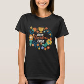 Best Grandma Ever Retro Flower Floral Wreator T-shirt (Voorkant)
