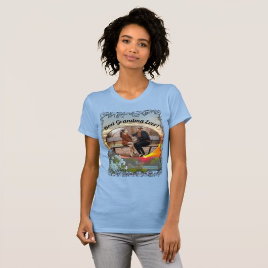 Best Grandma Ever Rooftop Sunset 2295 T-shirt (Voorkant volledig)