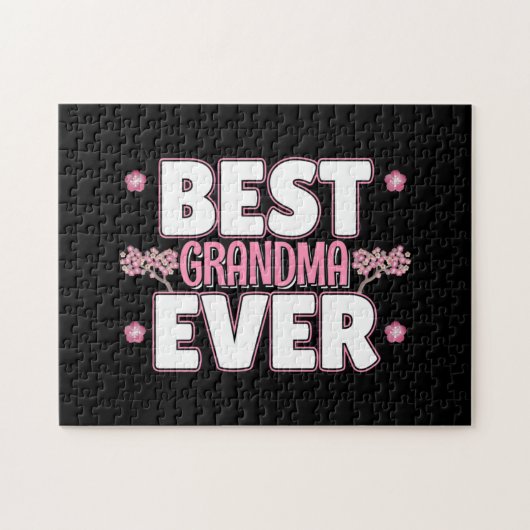 Best Grandma Ever - Roze Cherry Blossom Legpuzzel (Horizontaal)
