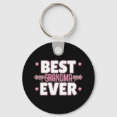 Best Grandma Ever - Roze Cherry Blossom Sleutelhanger (Voorkant)