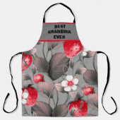 Best Grandma Ever Schort Red en Gray Strawberry (Voorkant)