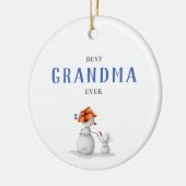 Best Grandma Ever Snowman Photo Keramisch Ornament (Links)