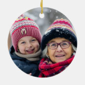 Best Grandma Ever Snowman Photo Keramisch Ornament (Achterkant)
