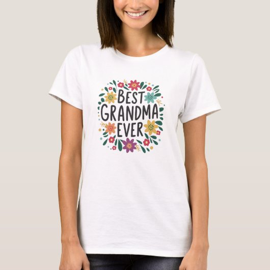 Best grandma ever t-shirt (Voorkant)