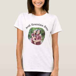 Best Grandma Ever upload je foto van je vierkante  T-shirt