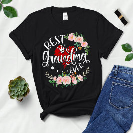 Best Grandma Ever, Womens Girls T-shirt, Bloem T-shirt