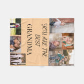 Best Grandma Family Photo Collage Fleece Deken (Voorkant (Horizontaal))