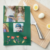 Best Grandma Flowers 5 Photo Collage Keepsake  Theedoek (Quarter Fold)