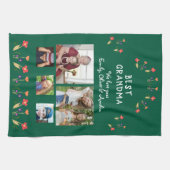 Best Grandma Flowers 5 Photo Collage Keepsake  Theedoek (Horizontaal)