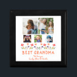 Best Grandma Flowers 5 Photo Collage Keepslag Cadeaudoosje<br><div class="desc">Cute Pink Best Grandma Flowers 5 Photo Collage Keepomwille gift box. Met de hand getekende bloemen in prachtige lentekleuren en 5 foto's. Creëer je eigen persoonlijke cadeaudoos voor een grootmoeder voor moederdag,  verjaardag of Kerstmis en voeg je namen en foto's toe.</div>