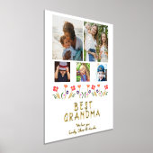 Best Grandma Flowers 5 Photo Collage Keepslag Folie Afdrukken (Laagn)
