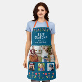 Best Grandma Flowers 5 Photo Collage Keepslag Schort (Gedragen)