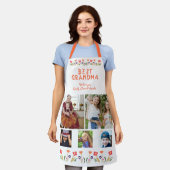 Best Grandma Flowers 5 Photo Collage Keepslag Schort (Gedragen)