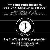 Best Grandma Gigi Golfer Monogram Sports Pro Black Golfhanddoek