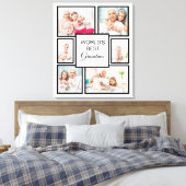 Best Grandma Grandchild 6 Fotocollage ter wereld Canvas Afdruk (Insitu (Slaapkamer))