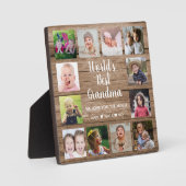 Best Grandma Grandchildren 12 Photo Collage Fotoplaat (Voorkant)