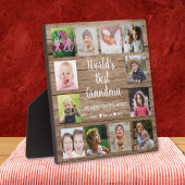 Best Grandma Grandchildren 12 Photo Collage Fotoplaat