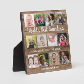 Best Grandma Grandchildren 12 Photo Wood Fotoplaat (Voorkant)